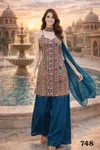 Taj By Mrudangi Premium Georgette Embroidered Work Sharara Suits Suppliers In India